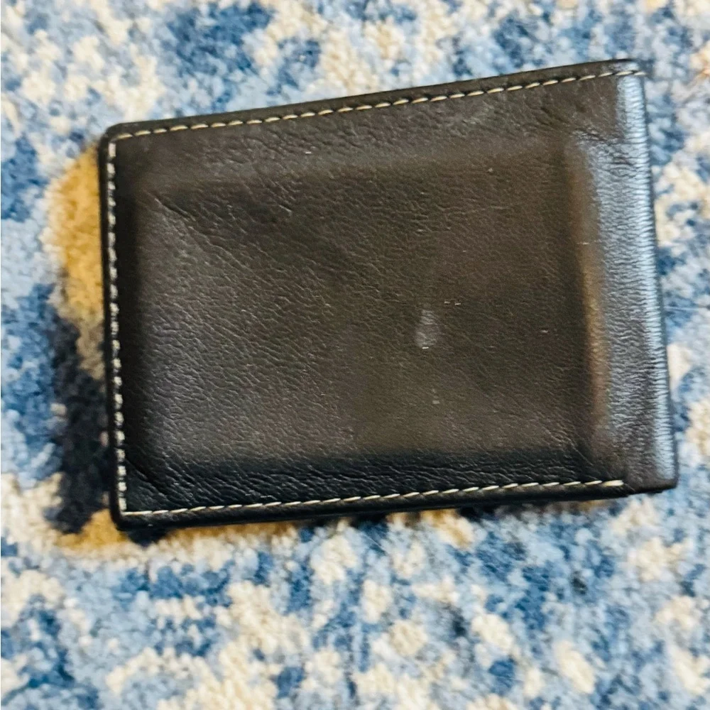 Timberland Men's Genuine Leather Billfold Wallet Black